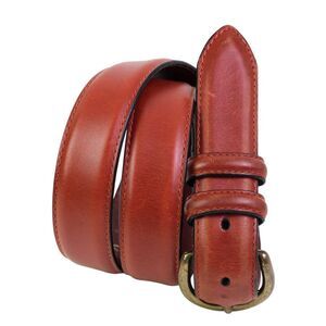 1897 BROWN GENUINE LEATHER 1 1/8"Wd STITCHED CASUAL DRESS MEN'S BELT Sz 32 (F74